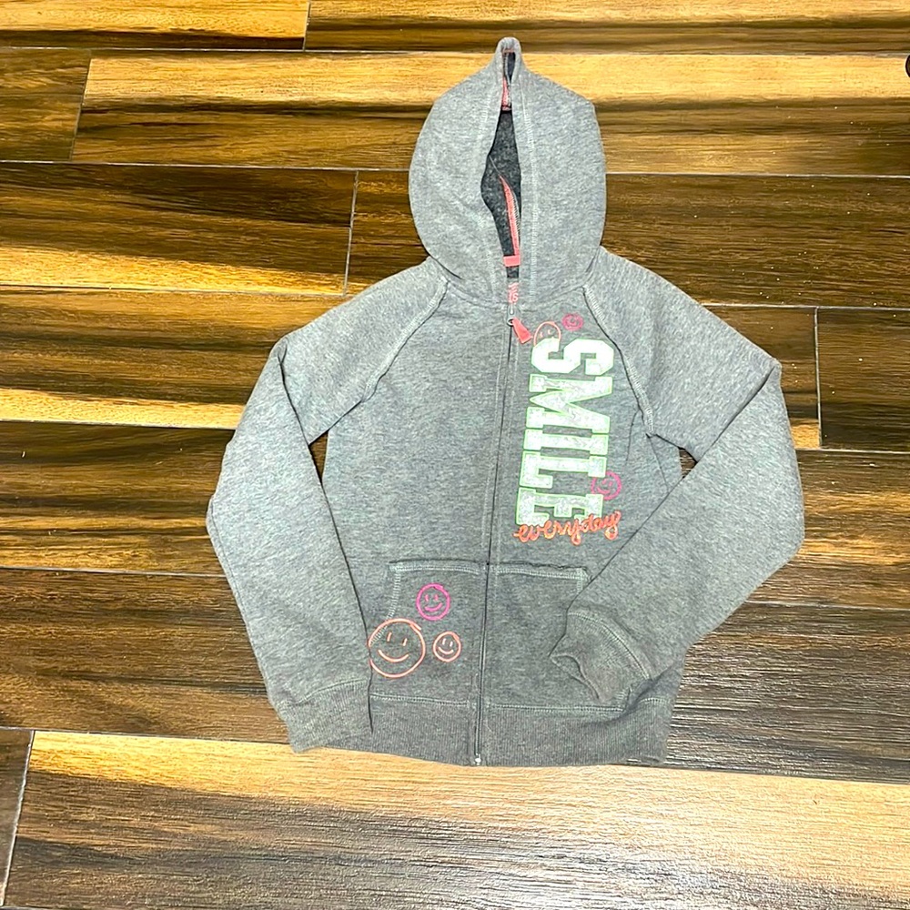 Kids jacket, size XS/S 7/8, colors grey, pink, silver, green.